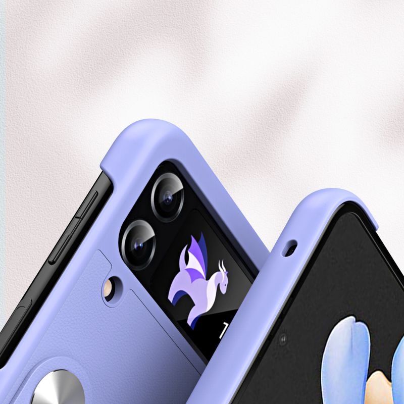 Luxury Design Foldable Phone Case for Z Flip 3 4 PC PU Case Folding Cell Phone Cover for Samsung Galaxy Z Flip 3