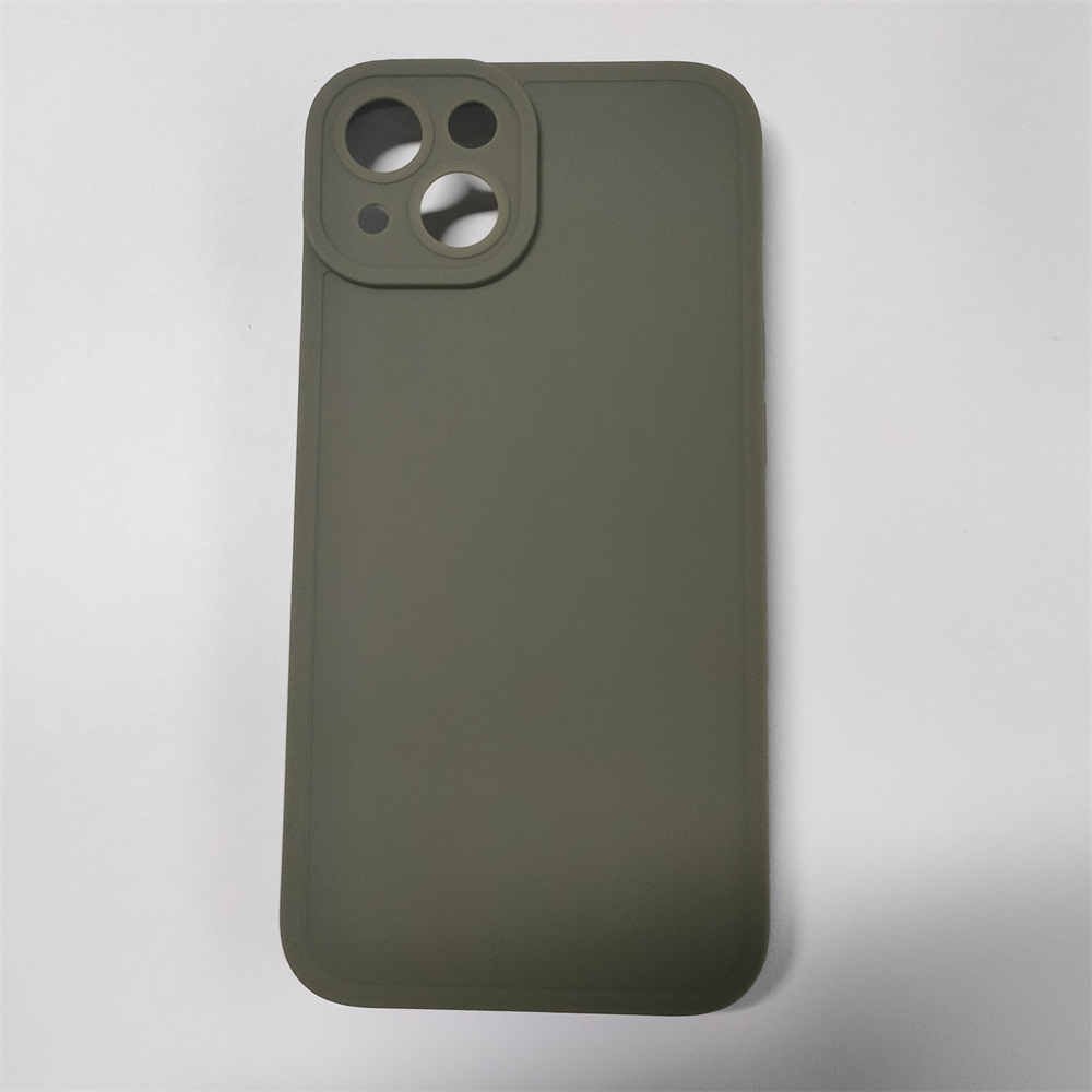 Street Fashion Soft TPU Khaki Green Pure Color Mobile Phone Cases for iPhone 15 Pro Max 14 Pro Max 14
