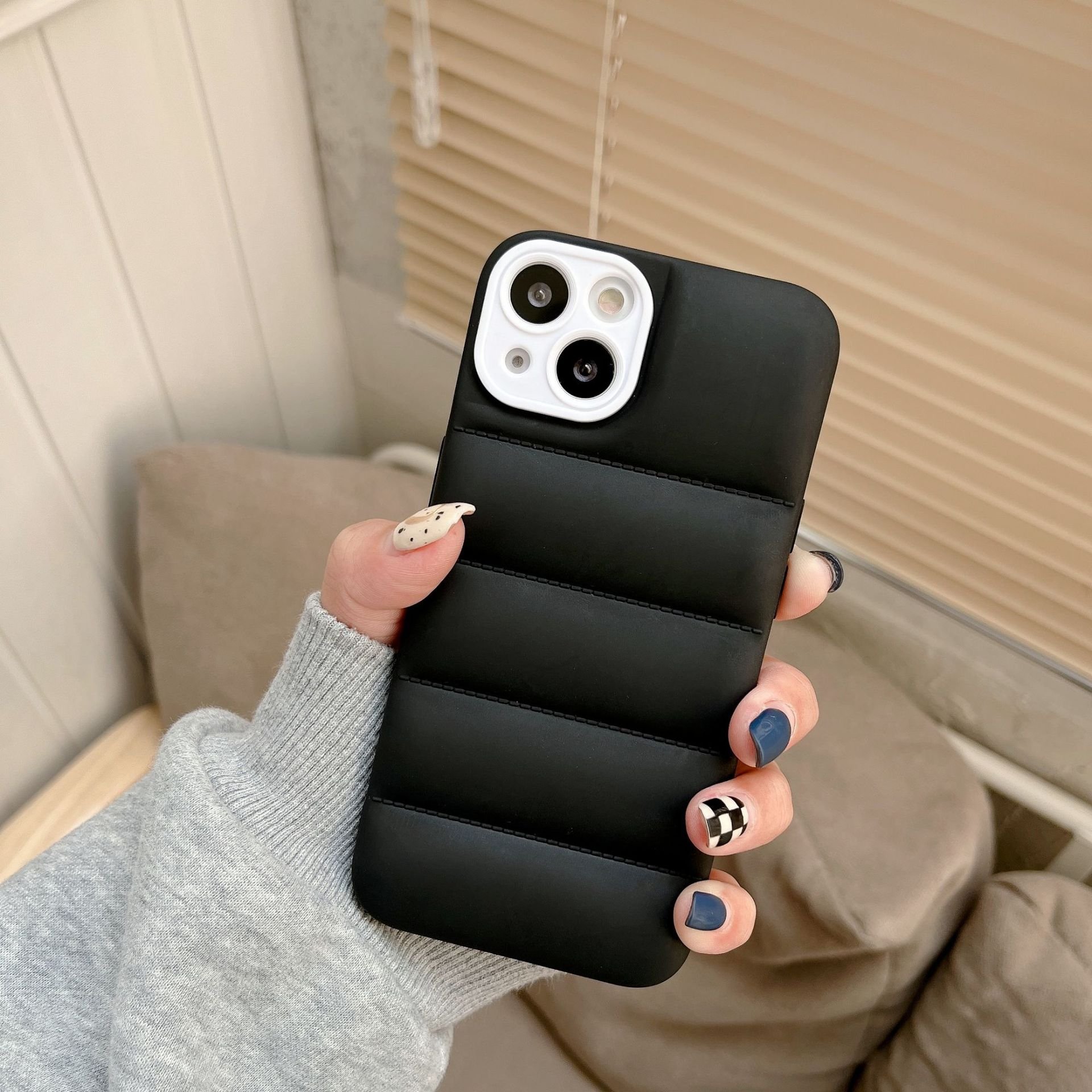 Stock fast shipping Down jackets mobile phone case for iphone 14 15 pro max