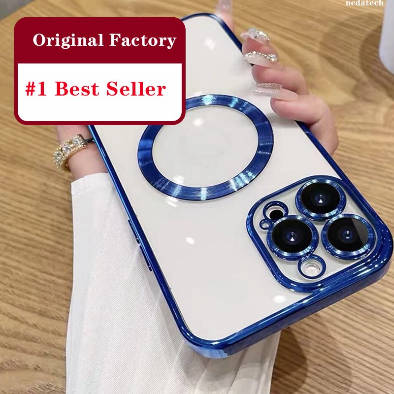 Magnetic charging case Logo Original Factory Camera Protection Silicone TPU Cover Mobile Phone Case For Iphone 14 15 16 Pro Max
