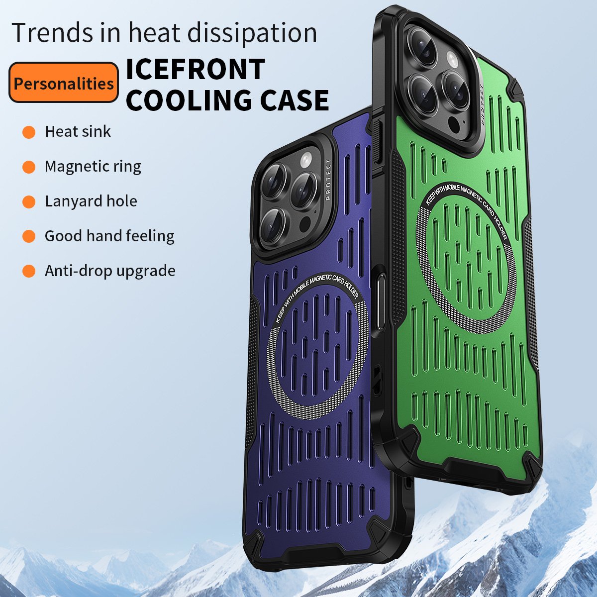 trendy product 2024 new arrival wireless charging heat dissipation mobile phone case for iphone 16 pro max 15 14 13 12 11 plus