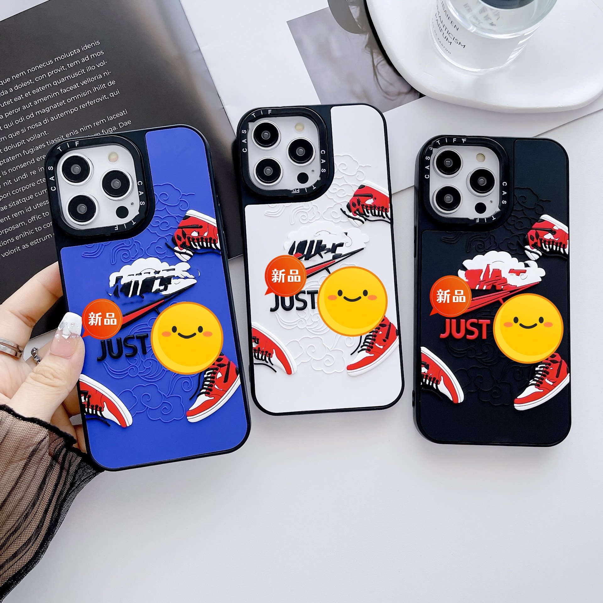 3D Designer Silicone Sneaker Spider-Man Cell Phone Case for iPhone 15 14 13 12 11 7 8 XR Case
