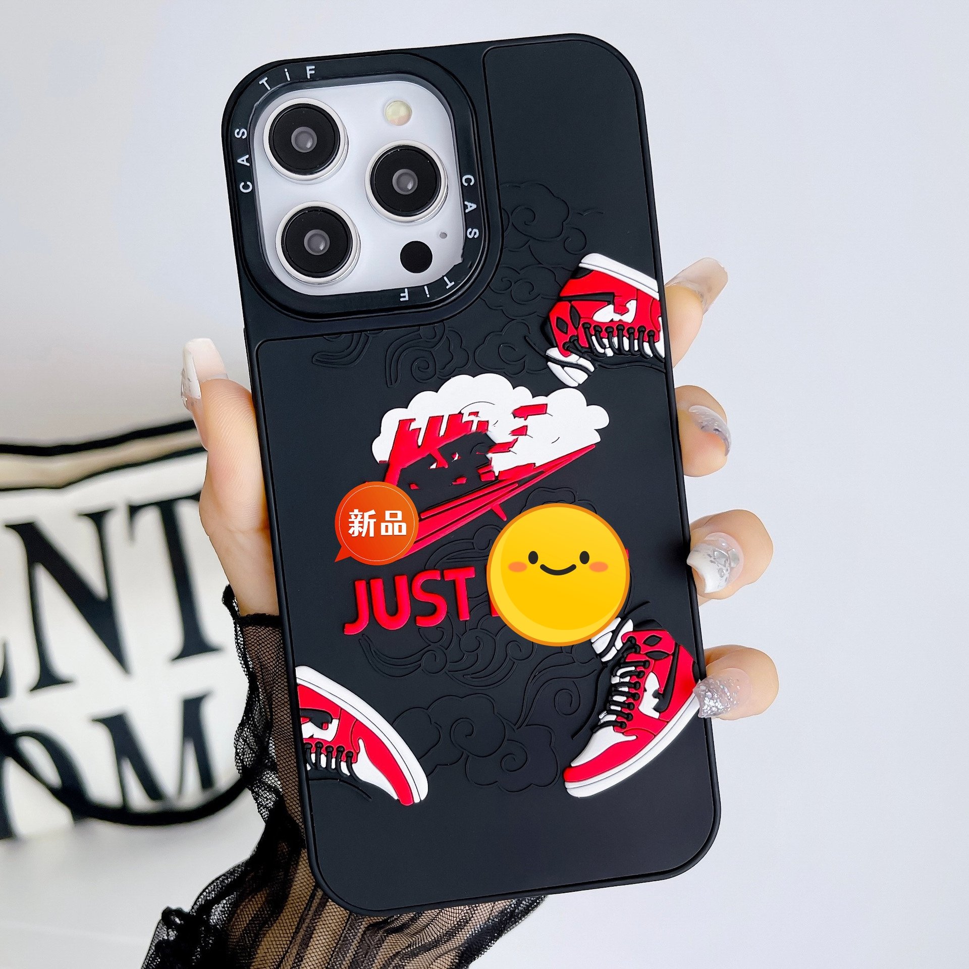 3D Designer Silicone Sneaker Spider-Man Cell Phone Case for iPhone 15 14 13 12 11 7 8 XR Case
