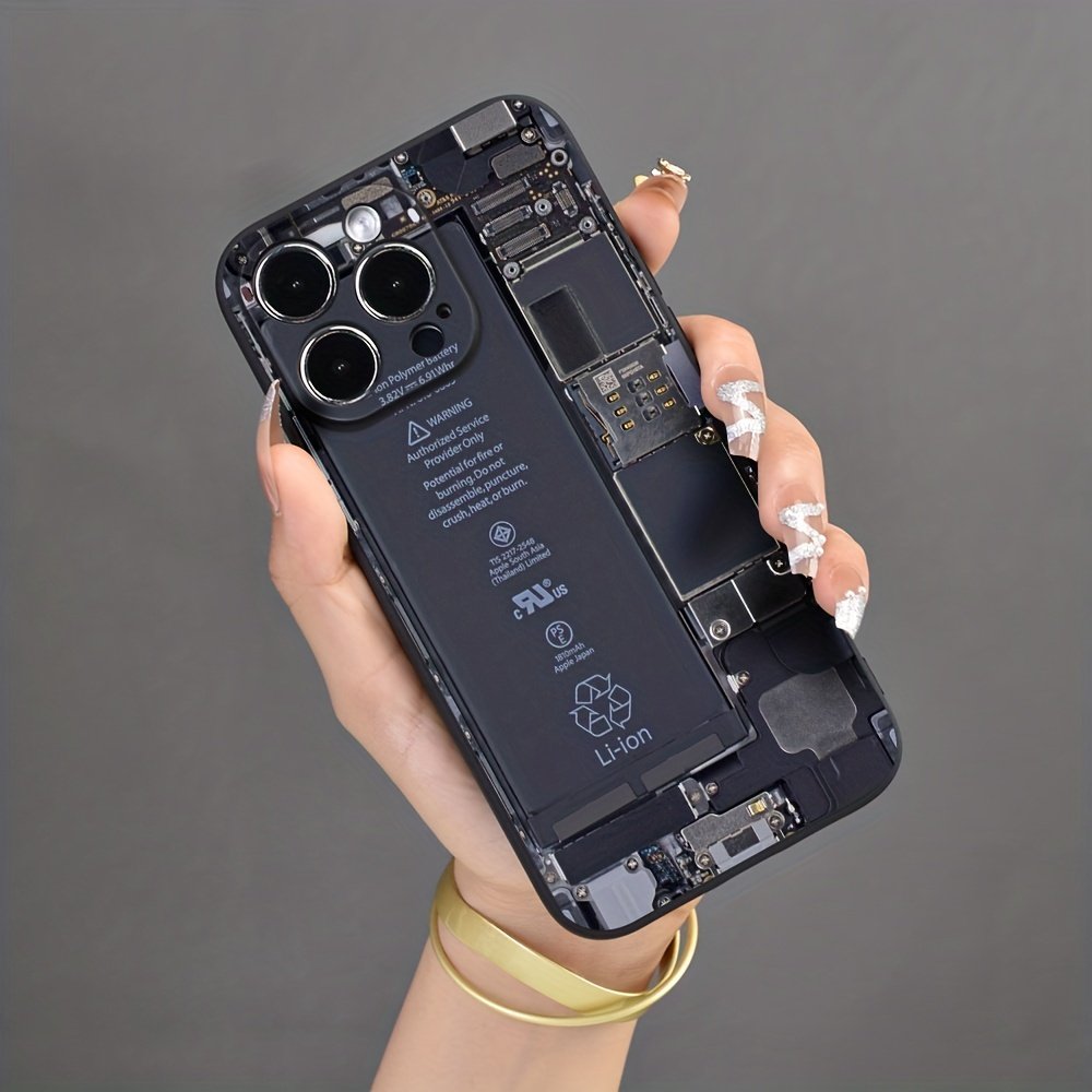 Circuit Board Pattern Shockproof Anti-Fall & Soft Rubber Protection Liquid Silicone Mobile Phone Case For Iphone 14 Pro Max