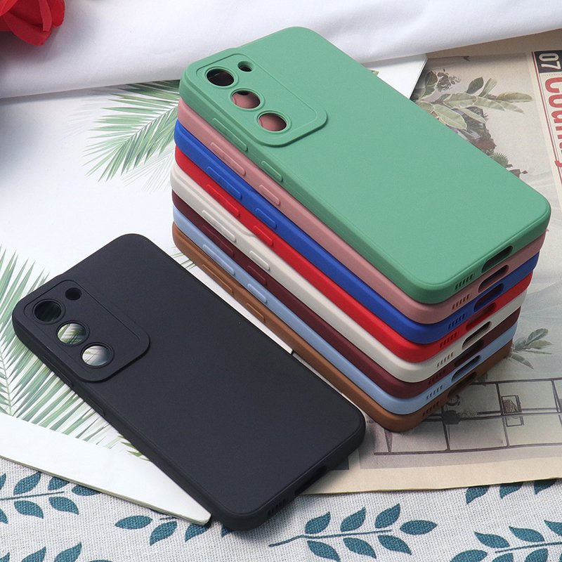 Top Seller Protective Microfiber Internal Pasting Phone Cover Case for Samsung 4G 5G Model Soft Lens Straight Edges Made of TPU