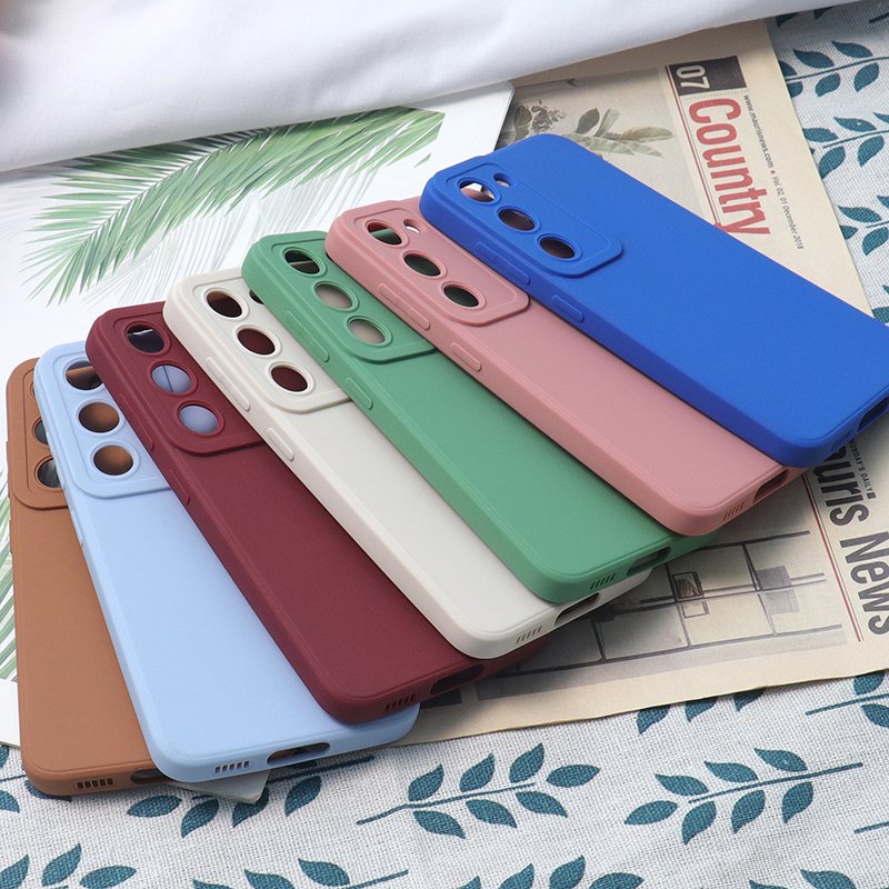 Top Seller Protective Microfiber Internal Pasting Phone Cover Case for Samsung 4G 5G Model Soft Lens Straight Edges Made of TPU