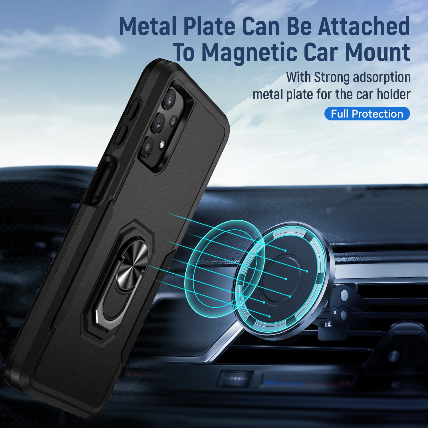 Drop Protection Heavy Duty Protector Cover Shockproof Mobile Phone Case for Samsung Galaxy A32 5G Hard Cover