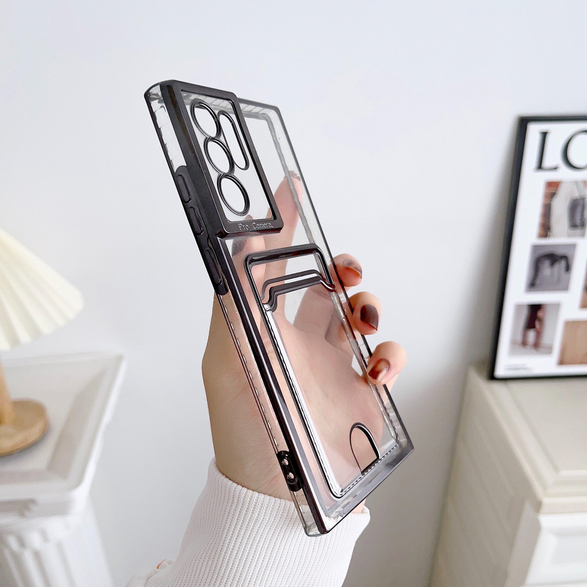 Fashion Transparent Plating Electroplate Ease Slot phone case for Samsung s23 S23P S22 s23u s24 s24u s24p