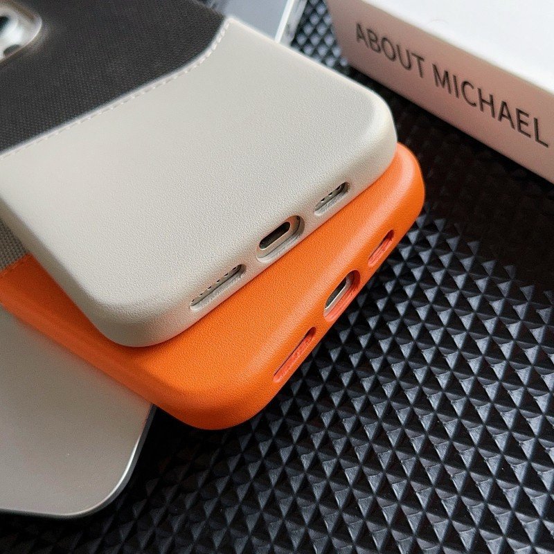New Technology Alloy Camera Frame N52 Strong Magnetic Leather Linen Cloth Stitching Phone Case For iPhone 16 13 14 15 12 ProMax
