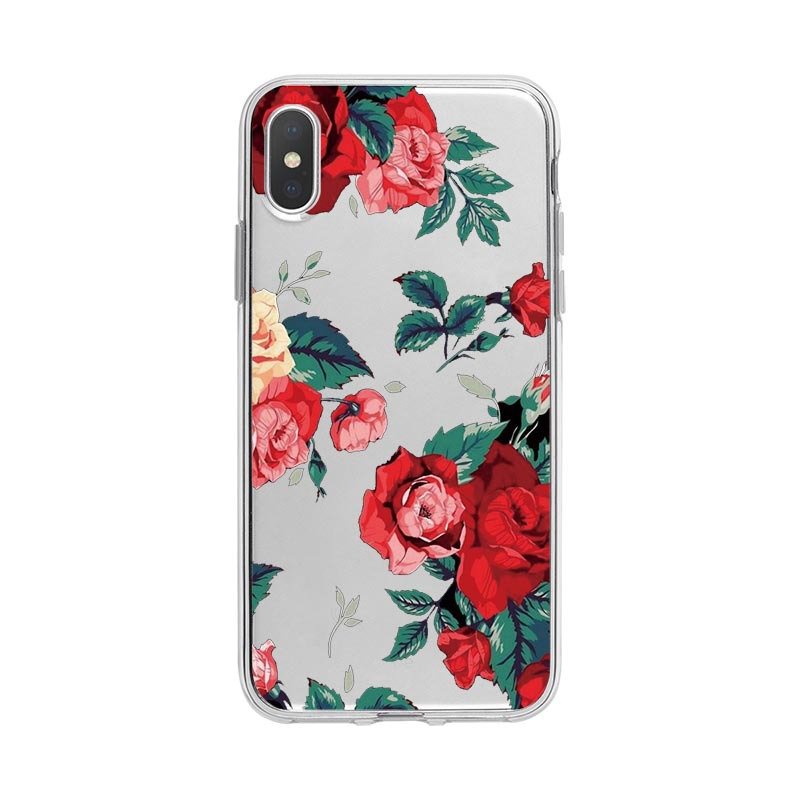 2023 New Flower Print Clear Phone Cover Case for iPhone 15 14 13 12 11 XR 8 7 Pro Max