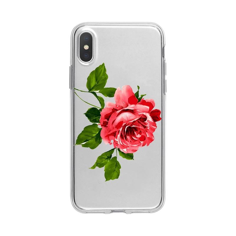 2023 New Flower Print Clear Phone Cover Case for iPhone 15 14 13 12 11 XR 8 7 Pro Max
