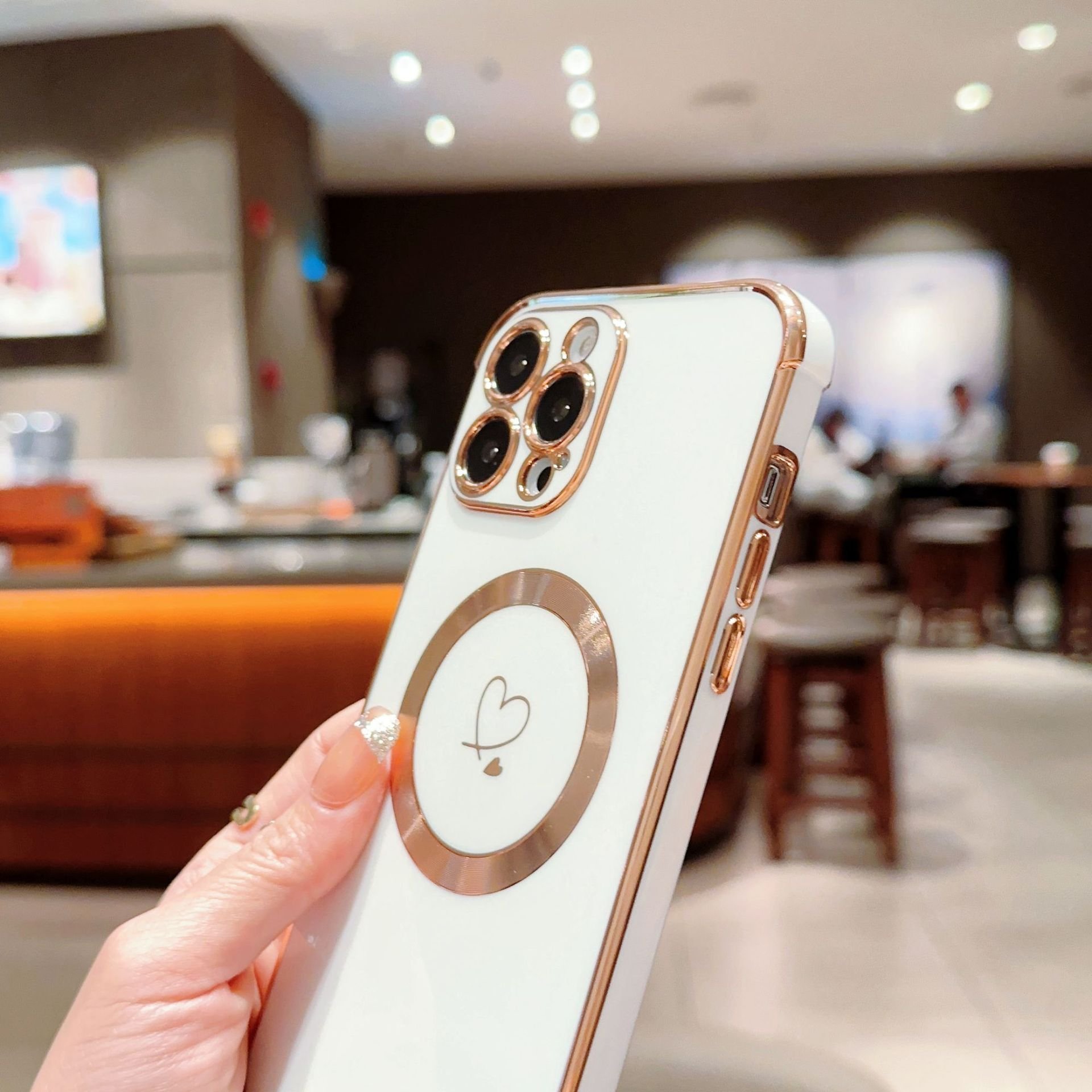 Electroplated mobile phone cases For iPhone 15 Pro Max case Magnetic Phone case For iPhone 14 13 12 Pro Max cover