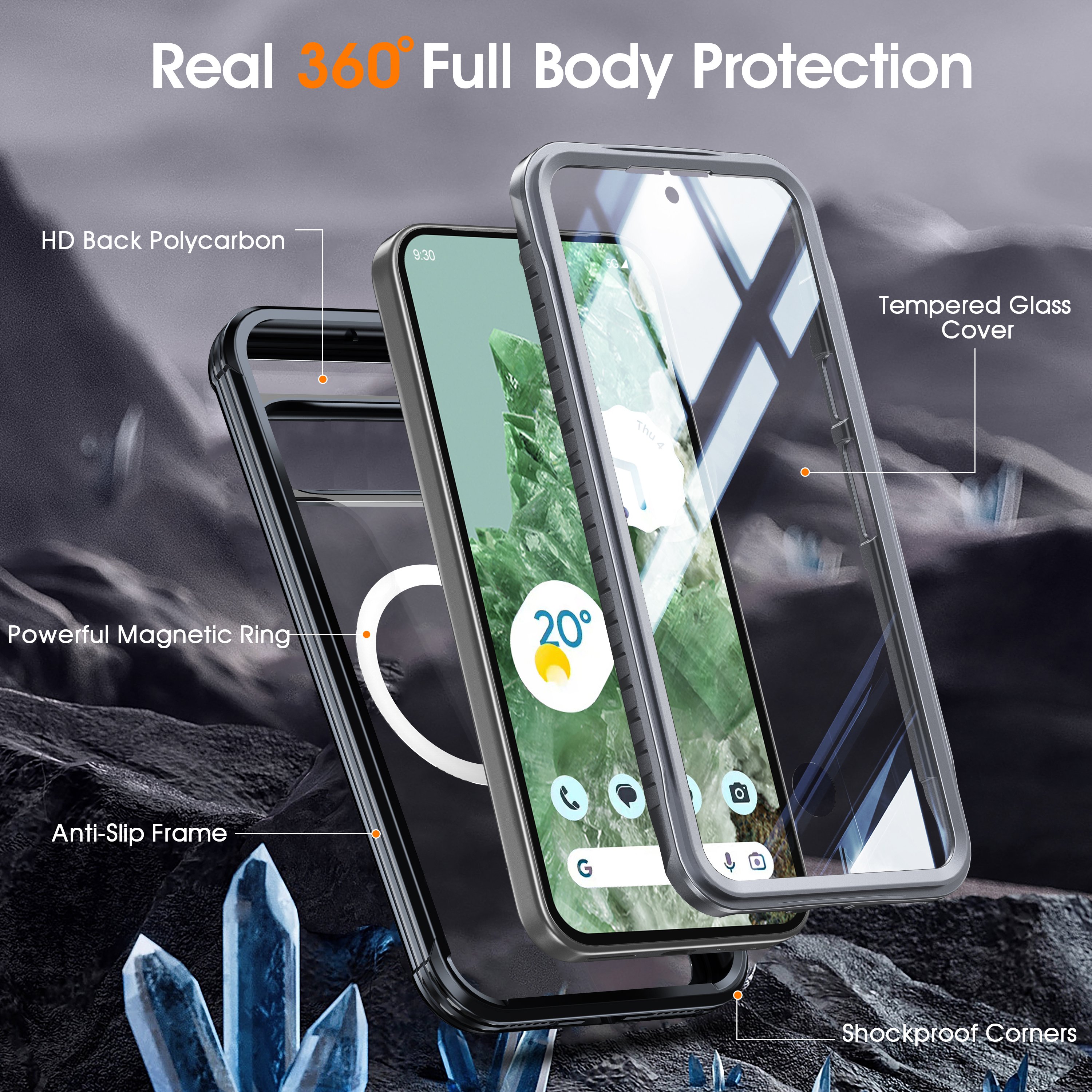 The latest Hot sales ultra-thin Transparent Wireless Magnetic Shockproof Anti drop Dustproof Phone Case for Google Pixel 9/9 Pro