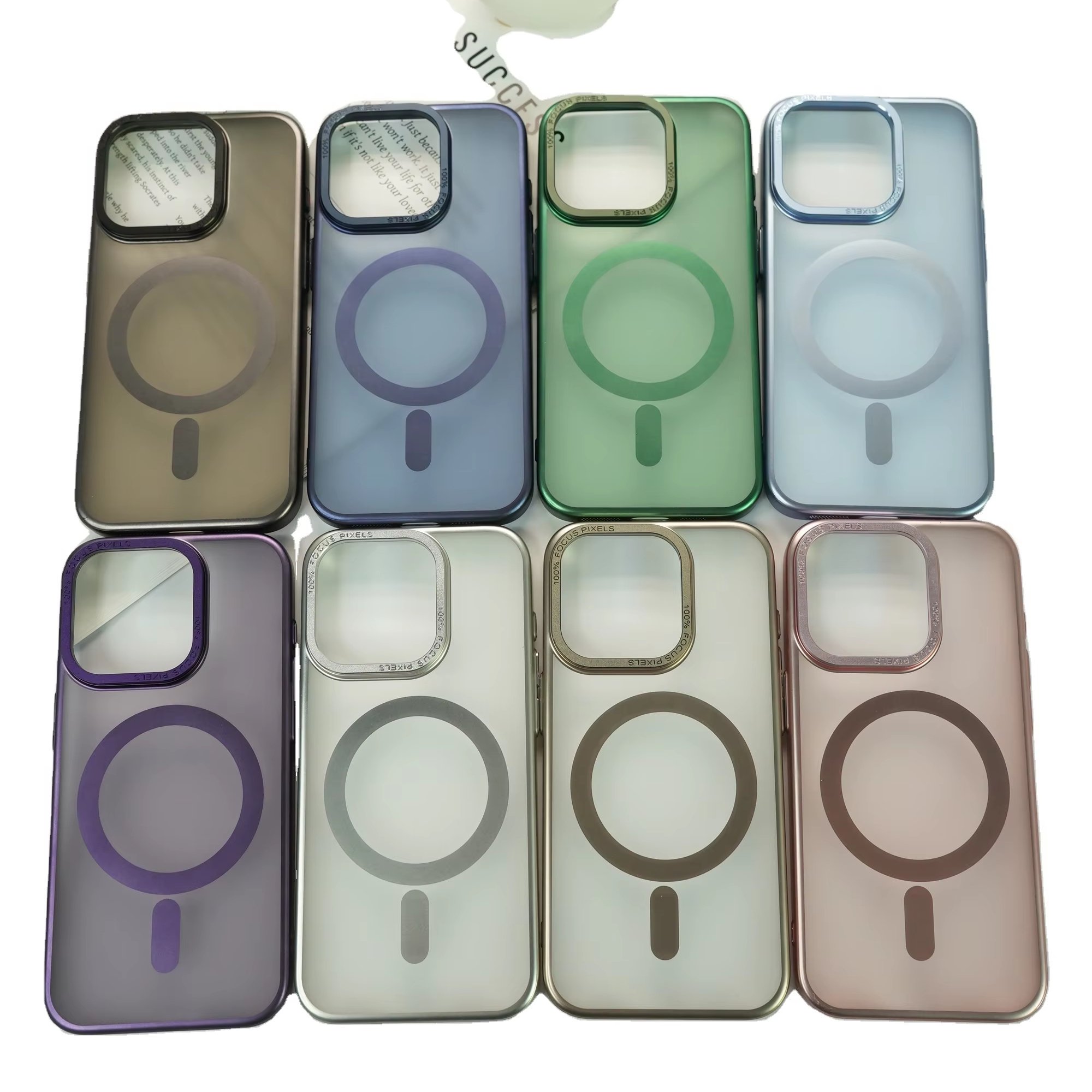 Deluxe Matte Natural Titanium Mobile Phone Cases for iPhone 16 15 14 13 12 Pro Max Plus Waterproof And Shockproof With Magnetic