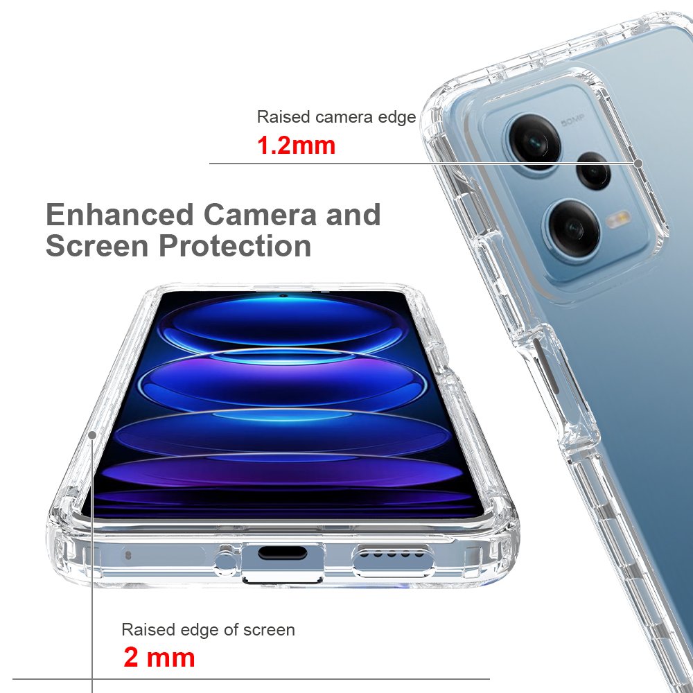 Hot-selling Droproof PC TPU Clear Mobile Phone Case For Xiaimi Redmi Note 12 Pro 5G Back Cover