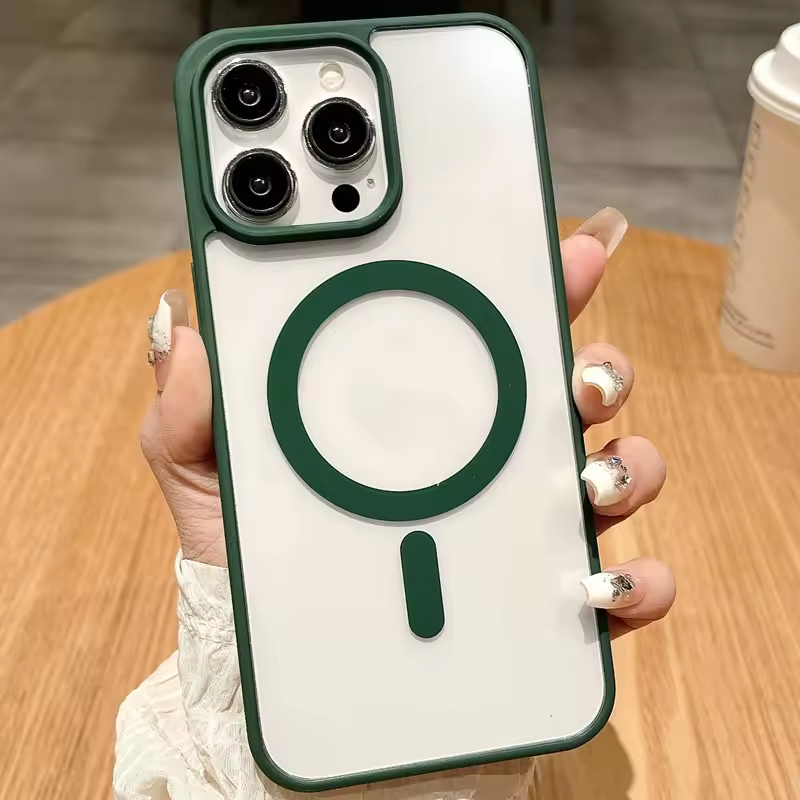 Newly Released Wireless Magnetic Clear Transparent Shockproof Mobile Phone Case Protection Cover For Iphone 16 15 Pro Max