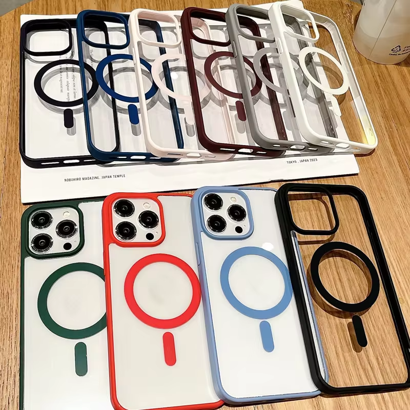 Newly Released Wireless Magnetic Clear Transparent Shockproof Mobile Phone Case Protection Cover For Iphone 16 15 Pro Max