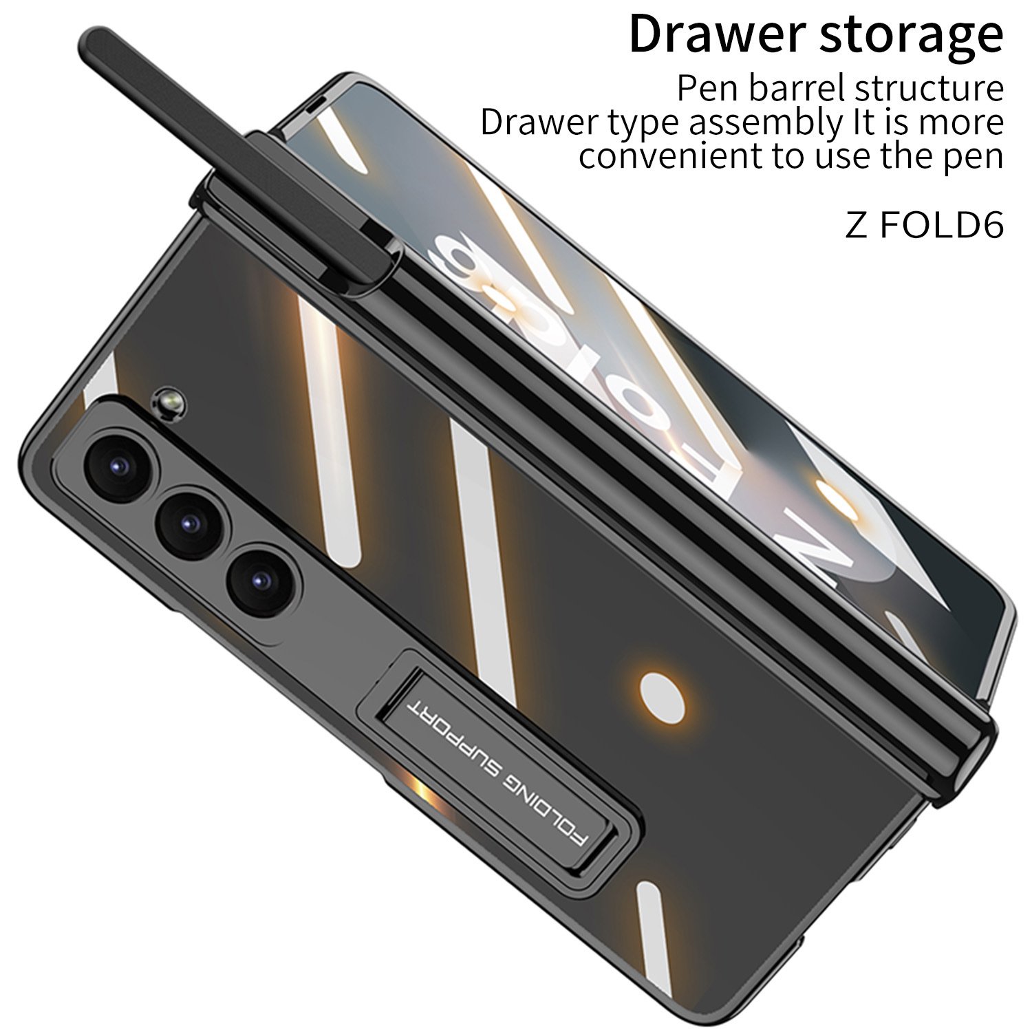 For Samsung Z Fold 6-shell Integrated Mobile Phone Case All-Inclusive Anti-Fall Hard Shell Pen Slot Z Fold 5 Fold Stacked Screen