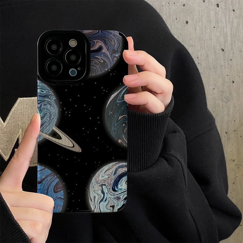 USLION Star Planet Style Mobile Phone Case Phone Cover TPU Material Cell Phone Back Protective Case