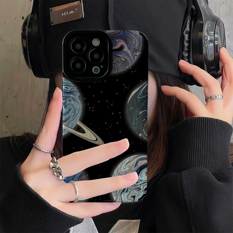 USLION Star Planet Style Mobile Phone Case Phone Cover TPU Material Cell Phone Back Protective Case