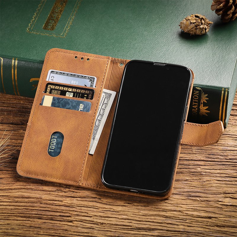 Customized Leather Wallet Flip Phone Case PU Leather Mobile Phone Bags Cases With Strap