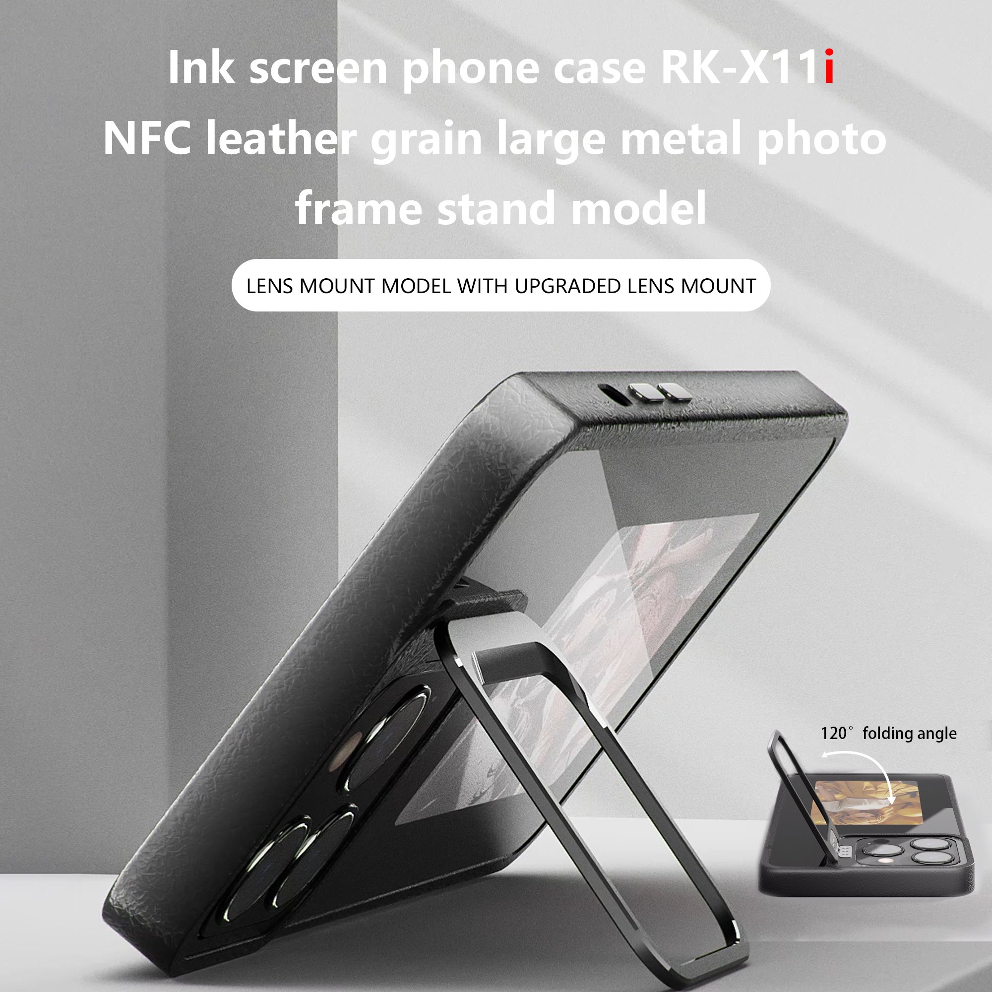 Ai phone case smart E-ink phone case screen Display shockproof ai mobile phone case accessories for ip 13 14 15 Pro max DIY