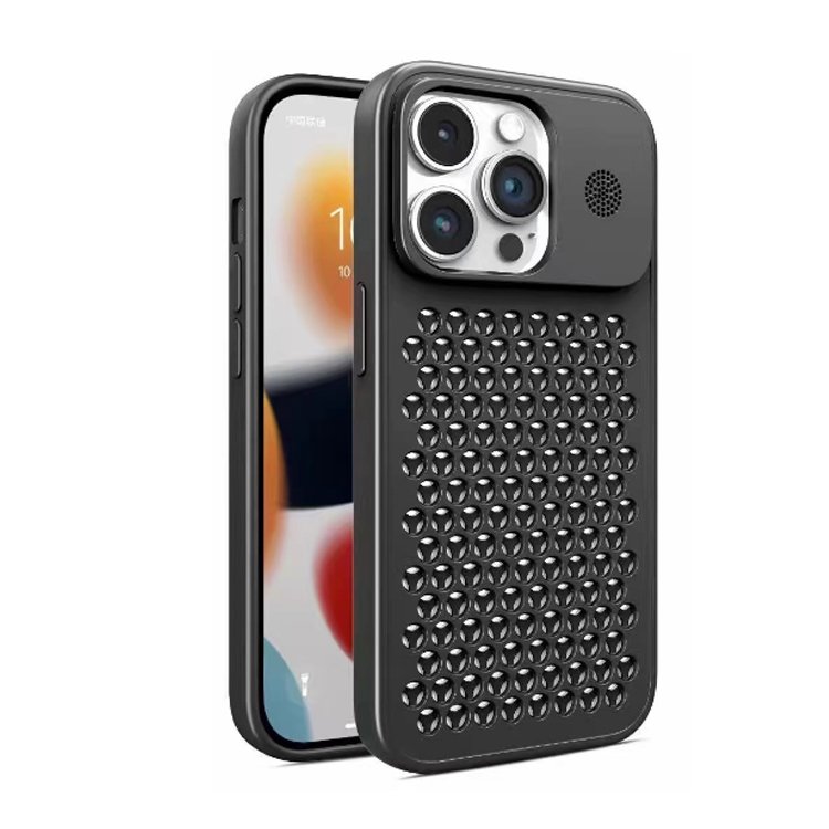 Electroplate Mobile Phone Shell For iPhone 15 16 Pro Max Hollow Heat Dissipation Phone Case For iPhone 11 12 13 14 Pro Max