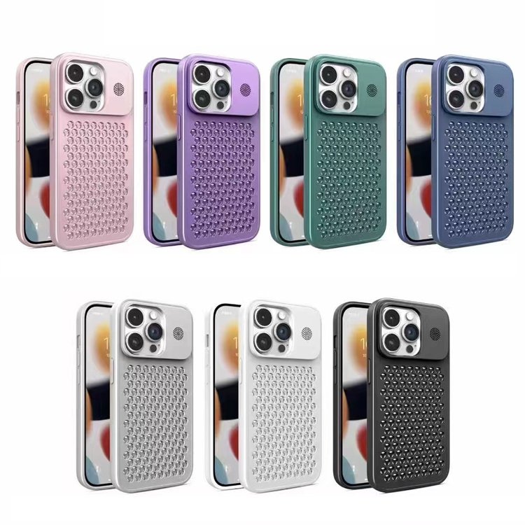 Electroplate Mobile Phone Shell For iPhone 15 16 Pro Max Hollow Heat Dissipation Phone Case For iPhone 11 12 13 14 Pro Max