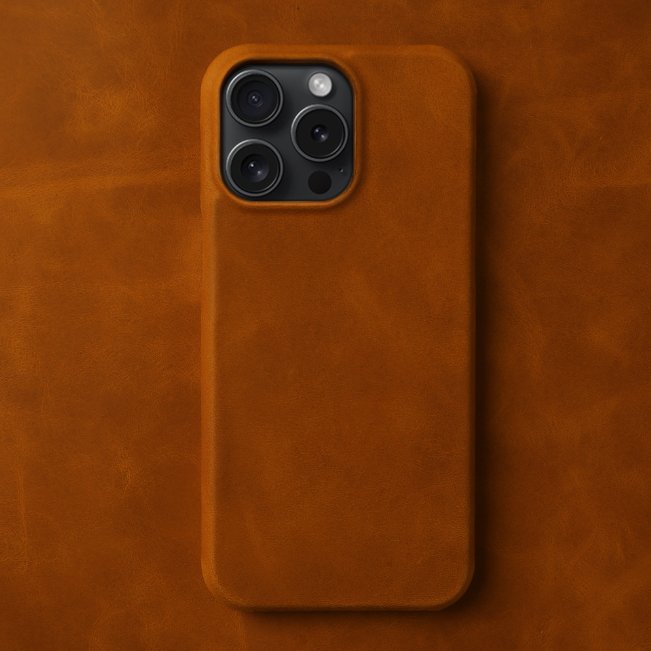 Most Popular Wholesale Real Cowhide Genuine Full Grain Leather Phone Cover Holder For iPhone 16 15 Pro Max Mobile Phone Case