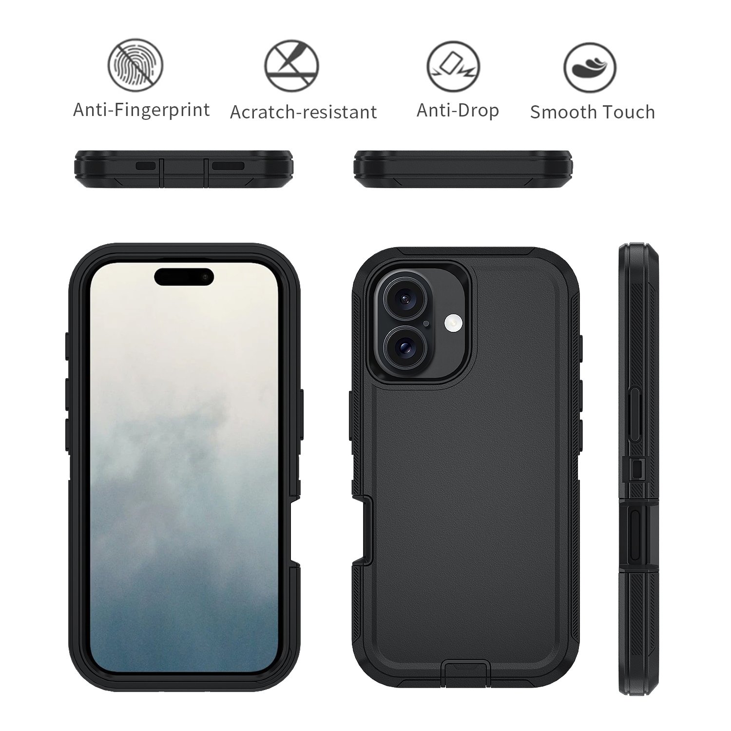 Simple all-inclusive moisture-proof and break-proof mobile phone case for iPhone 16