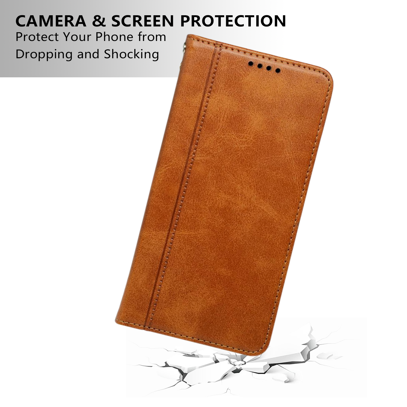 New Design Mobile Phone Case for iPhone 13 Mini 14 15 Plus 16 Pro Max with Video Stand Wallet Magnetic Flip Cover Leather Bag