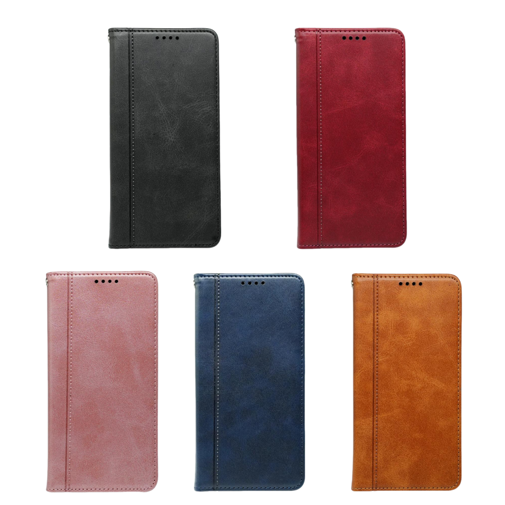 New Design Mobile Phone Case for iPhone 13 Mini 14 15 Plus 16 Pro Max with Video Stand Wallet Magnetic Flip Cover Leather Bag