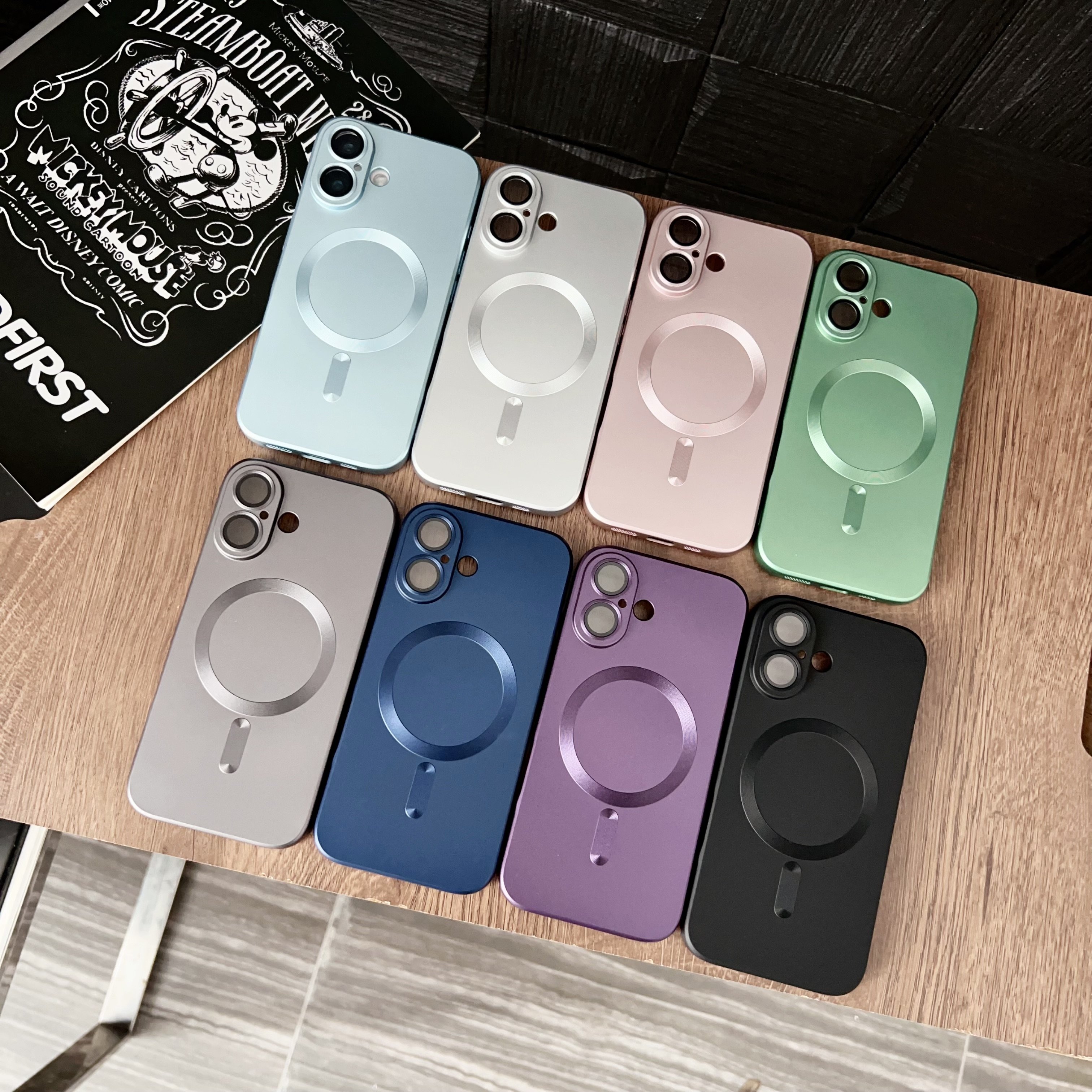 USLION Modern Magnetic Style Mobile Phone Case Phone Cover TPU Material Cell Phone Back Protective Case