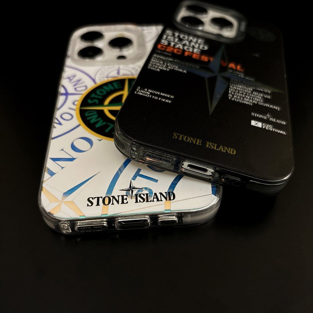 Chao Brand Chameleon Stone Island Couple's Color Silver mobile Phone Case for iPhone 11 12 13 14 15 promax phone accessories