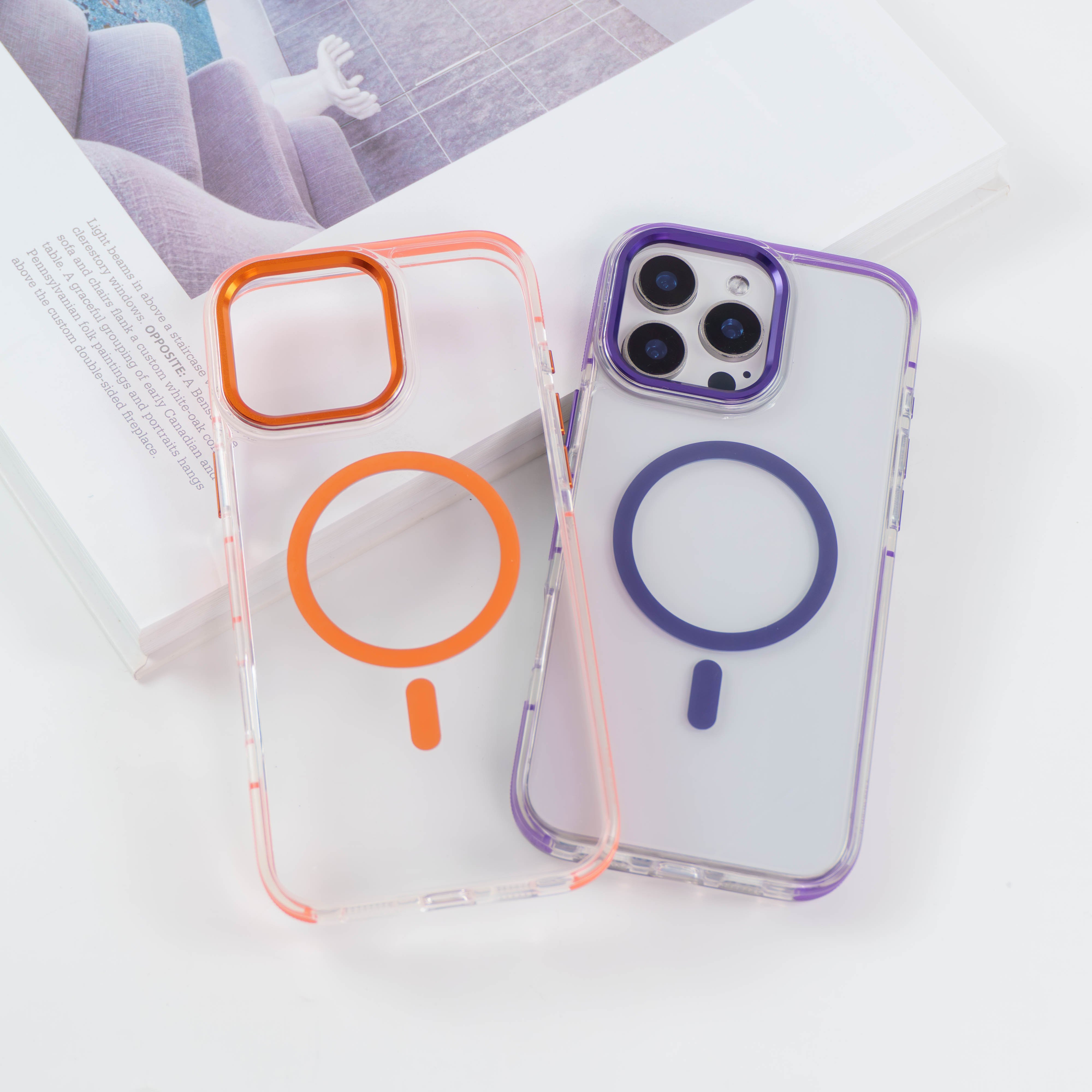 Hot Beautiful 5 Colors Mobile Phone Case with Magnetic for Iphone 16 15 14 13 12 11 pro max