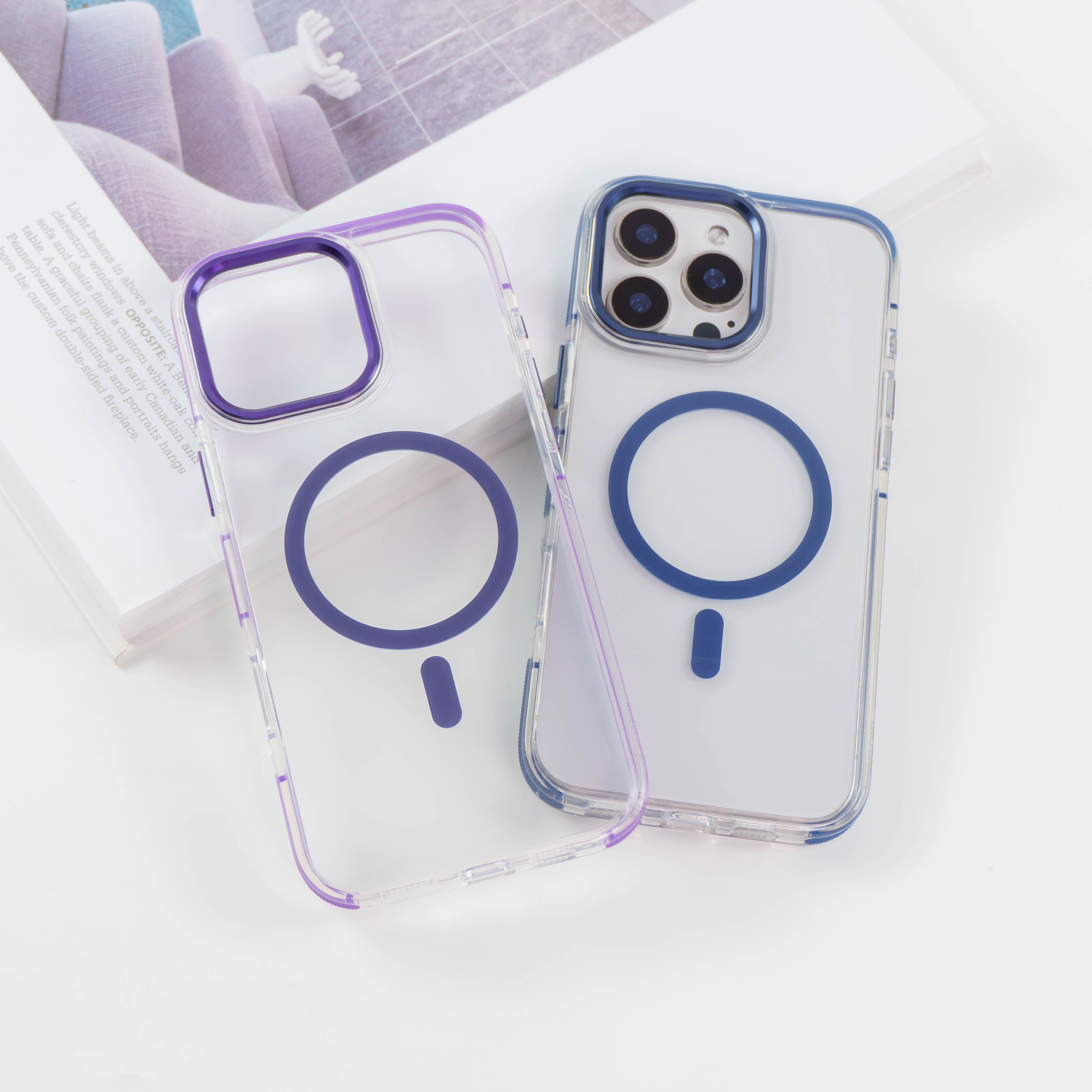 Hot Beautiful 5 Colors Mobile Phone Case with Magnetic for Iphone 16 15 14 13 12 11 pro max