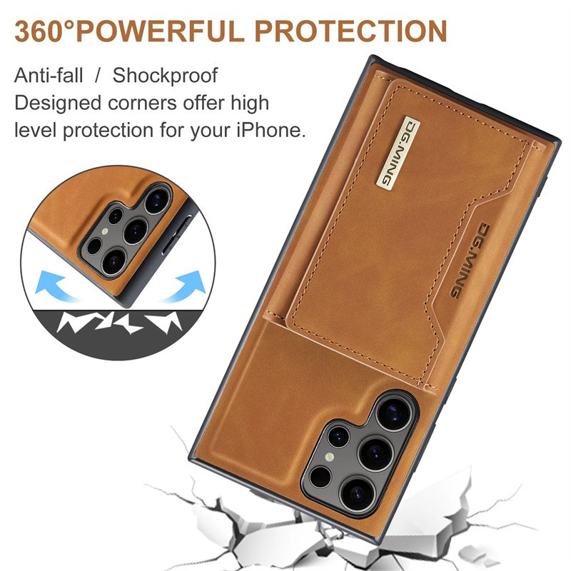 Leather Magnetic Detachable Phone Case Card Holder Wallet Stand For Samsung S21 S22 S23 S24 Ultra FE A55 A53 A54 Fold 6 5 4 3