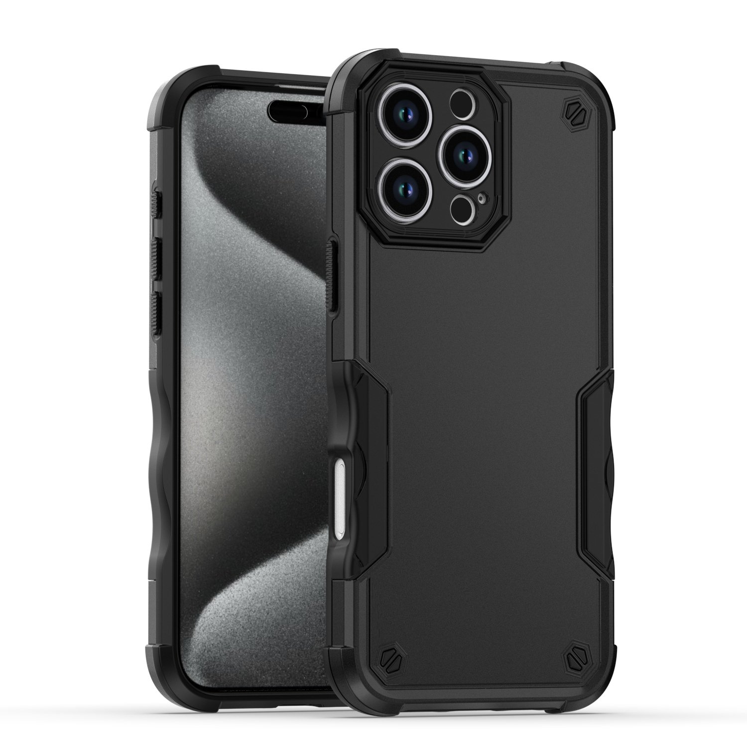 Shockproof Rugged Case for iPhone 16 Pro Max 16 Pro 15 Plus 14 13 Pro 12 Mini 11 X XS XR 7 8 Hybrid Dual Protective Grip Case