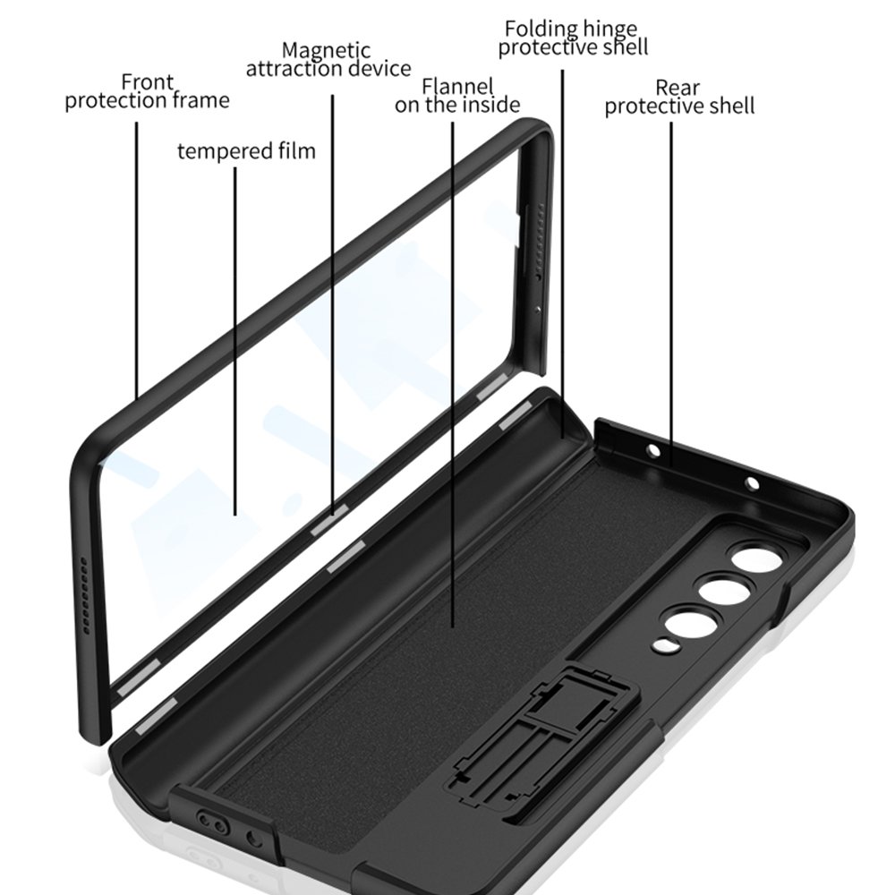 GKK Magnetic Hinge Case Mobile Phone Case For Samsung Galaxy Z Fold 4 5 Matte PC case for Z Fold 6 fold 5 cover