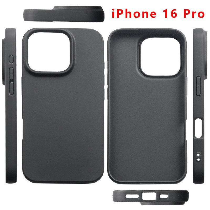 Silicone Phone Case for iPhone 16 Pro Max Soft TPU Protection Back Cover Shockproof Cases