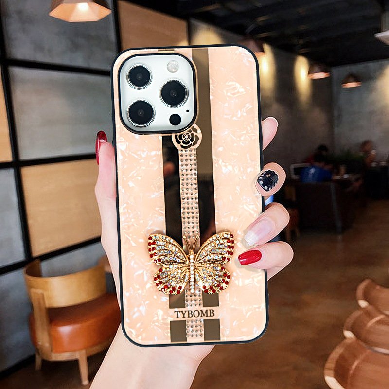 Crystal Diamond Back Cell Phone Case 2023 Hot Selling 3D 13 14 Pro Max for Iphone 11 12 Mobile Phone Accessories High-quality3