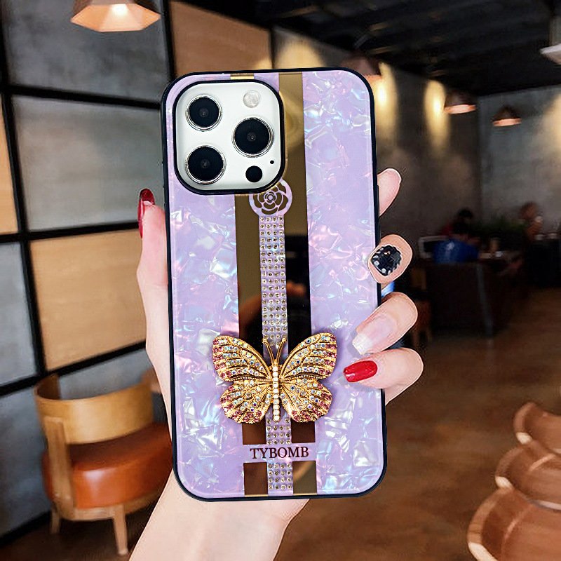 Crystal Diamond Back Cell Phone Case 2023 Hot Selling 3D 13 14 Pro Max for Iphone 11 12 Mobile Phone Accessories High-quality3