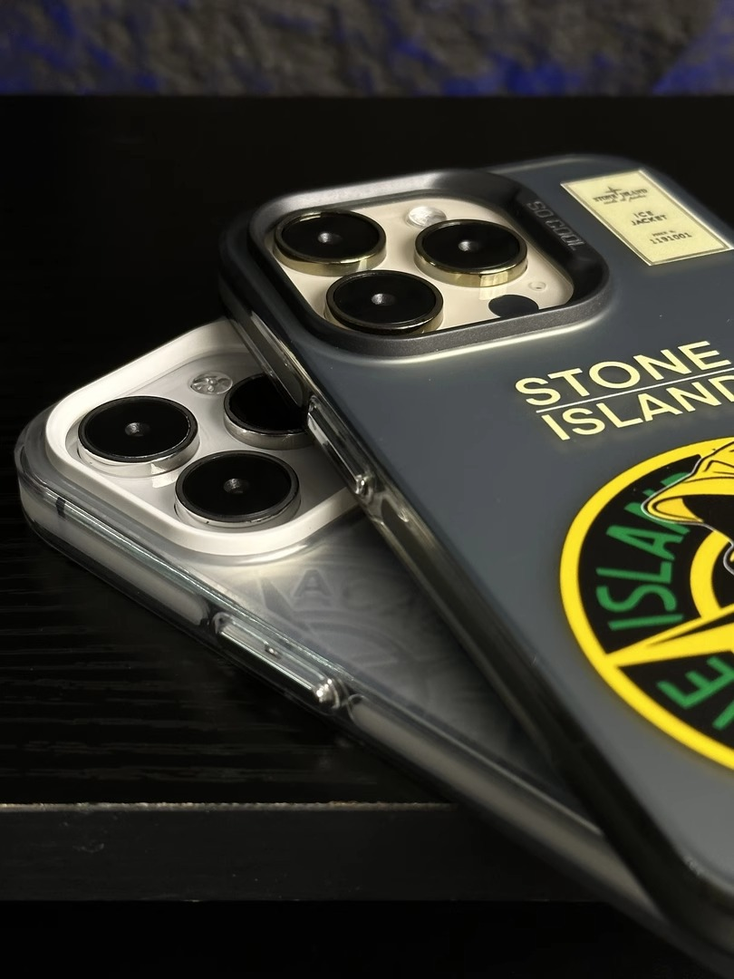 Colorful Silver IMD personality trend mobile phone case Stone Island Cross compass pattern protective cover for Iphone 7/8 plus