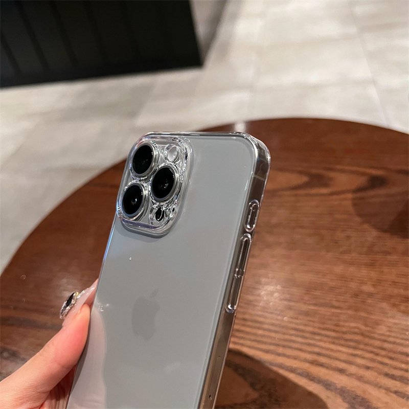 High quality Ultra-thin clear Phone Case For iPhone 16 15 14 13 12 Pro Max Simples PC Hard Shell Full Cover Shockproof Cover