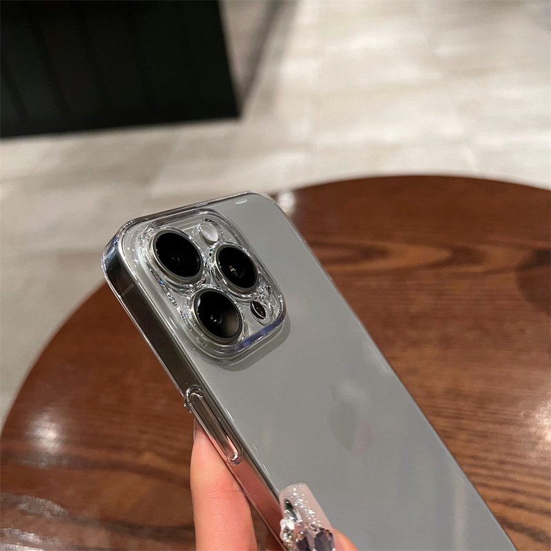 High quality Ultra-thin clear Phone Case For iPhone 16 15 14 13 12 Pro Max Simples PC Hard Shell Full Cover Shockproof Cover