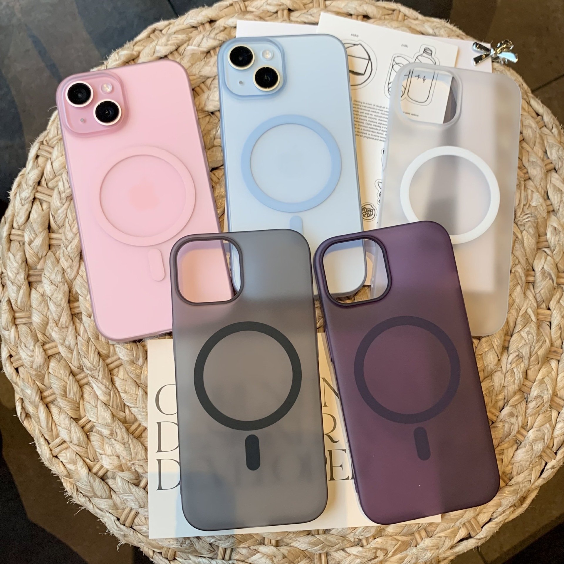 Best sale Ultra Thin Matte Wireless Charging Clear Case For iPhone 13 12 Pro Max 16 15 14 Plus Hard PC Cover