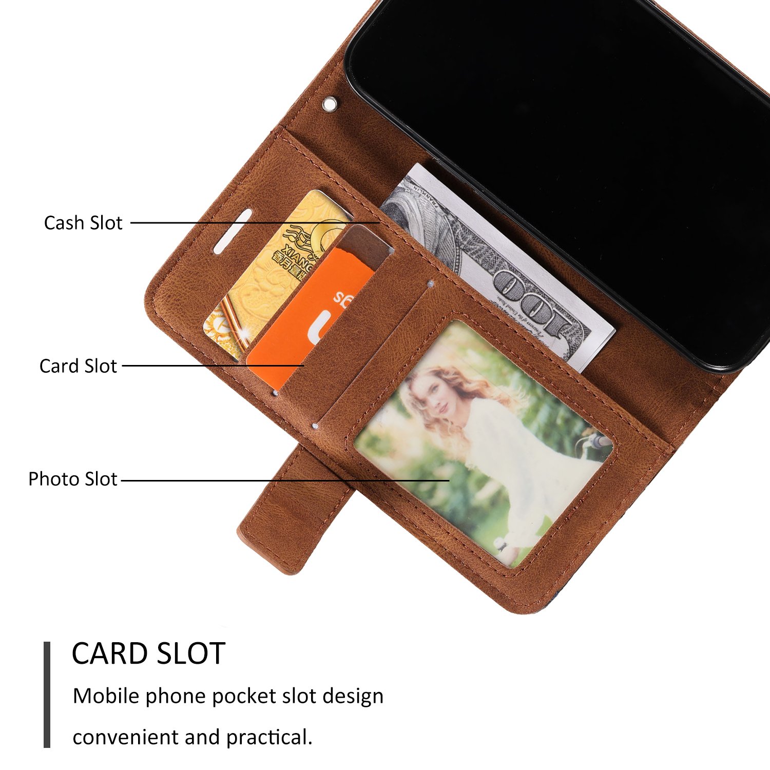 Luxury TPU+PU Flip Wallet Phone Case for iphone 15 14 13 12 pro Fashion leather phone case for iphone 14 13 12 11