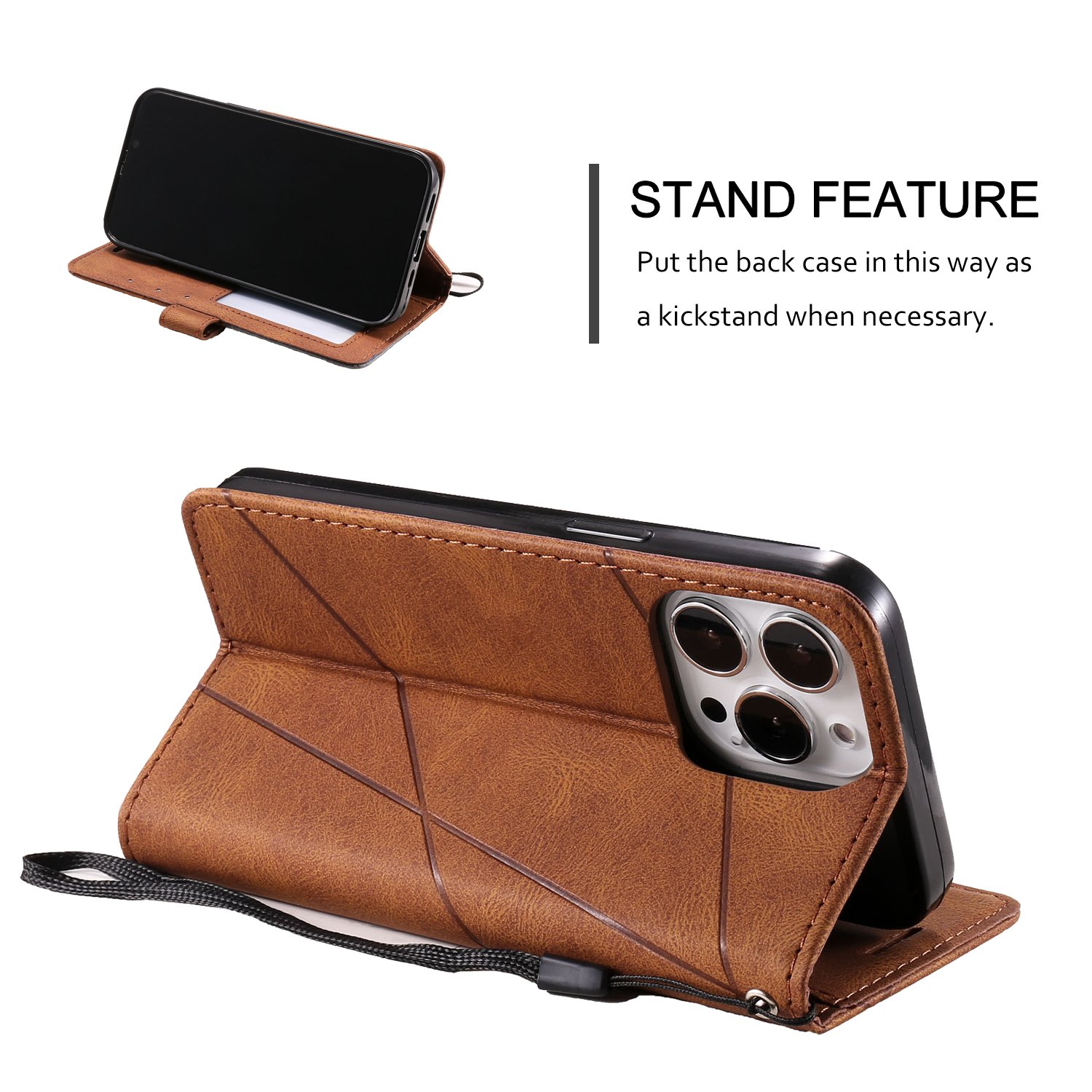 Luxury TPU+PU Flip Wallet Phone Case for iphone 15 14 13 12 pro Fashion leather phone case for iphone 14 13 12 11