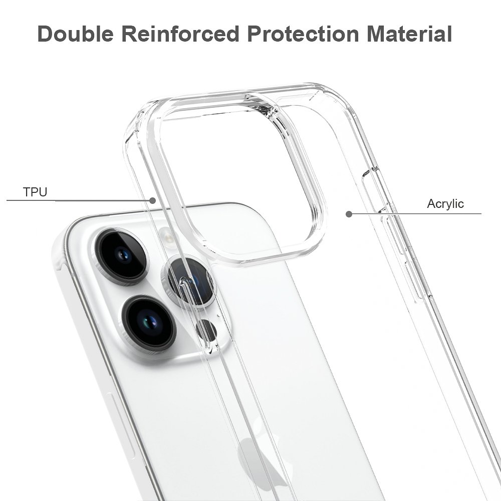2023 Hot Selling Protective Crystal Mobile Phone Cases For Apple Iphone 15 Pro Clear Sublimation Case