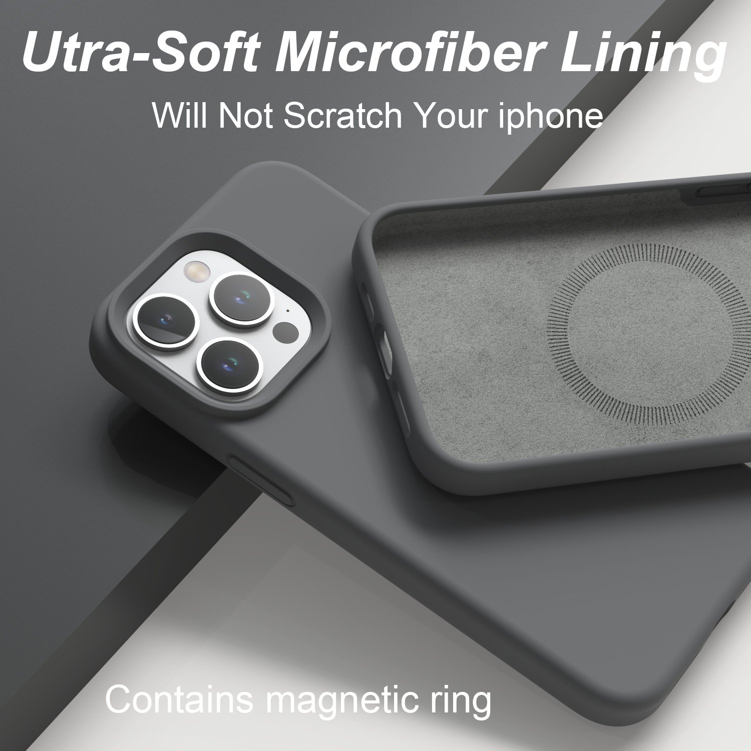Soft Skin-Friendly Microfiber Silicon Magnetic Real Liquid Silicone Mobile Phone cases For iPhone 15 16 14 Pro Max